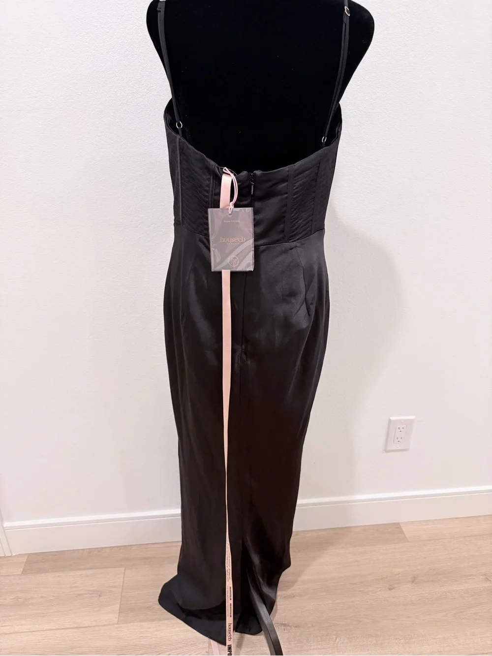 House of CB Black Satin Corset Dress - Picture 9 of 13